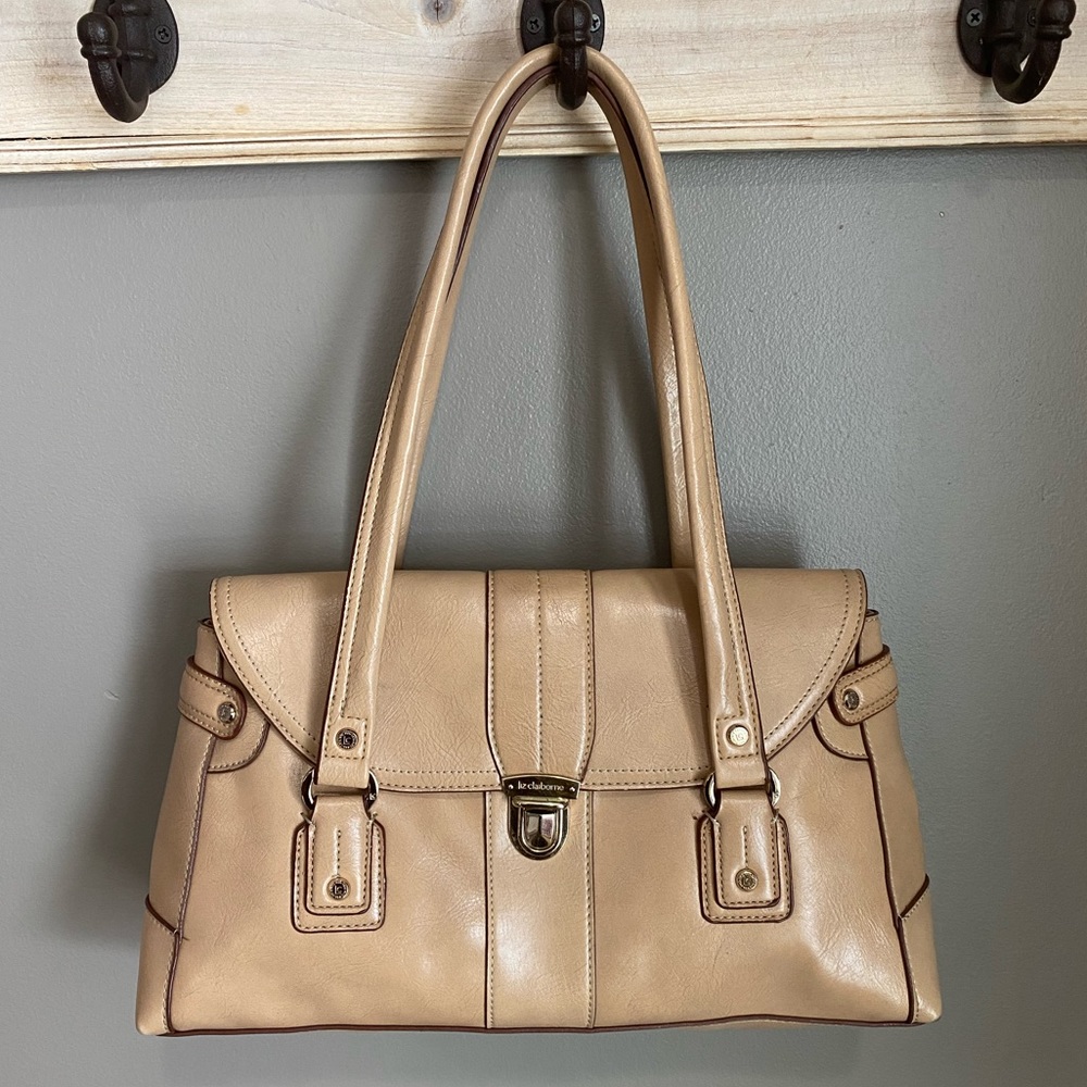 Liz Claiborne Leather Tan Handbag shoulder bag